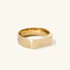 Mejuri Slim Rectangular Signet Ring In Yellow