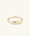 Mejuri Slim Signet Ring In Yellow