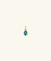 Mejuri Small Pear Pendant In Blue