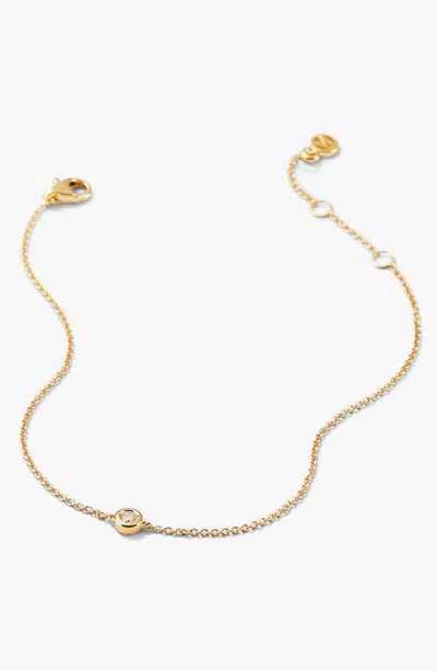 Mejuri Solo Diamond Bracelet In Gold
