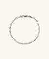 Mejuri Square Box Chain Bracelet In White