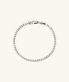 Mejuri Square Box Chain Bracelet In White