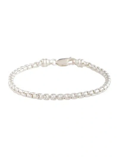 Pre-owned Mejuri Square Box Chain Link Bracelet, 6.75" In Multicolor