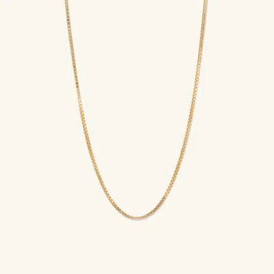 Mejuri Square Box Chain Necklace In Yellow