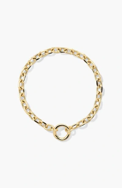 Mejuri Square Oval Chain Charm Bracelet In Gold