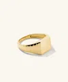 Mejuri Square Signet Ring In Yellow