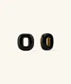 Mejuri Stevie Hoop Links Black Enamel In Vermeil