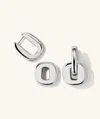 Mejuri Stevie Hoops Silver In Silver
