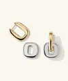 Mejuri Stevie Hoops Vermeil Mixed Metal In Vermeil