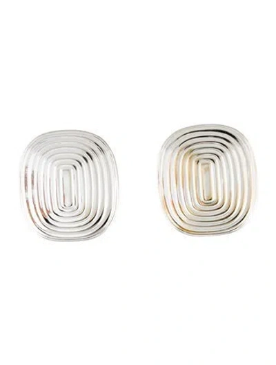 Pre-owned Mejuri Stevie Ripple Studs In Multi