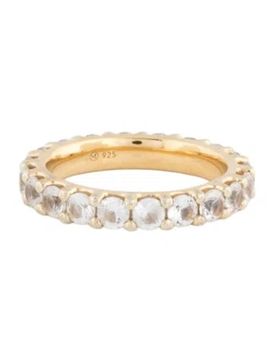 Pre-owned Mejuri Synthetic Sapphire Aurora Eternity Band In Multicolor