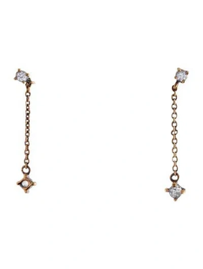 Pre-owned Mejuri Synthetic Sapphire Drop Stud Earrings In Multi