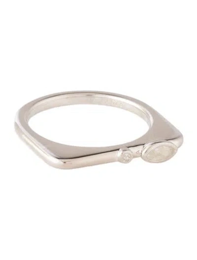 Pre-owned Mejuri Synthetic Sapphire Puzzle Stacking Ring In Multicolor