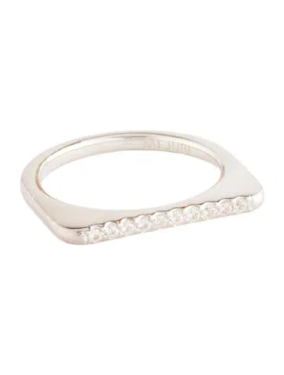 Pre-owned Mejuri Synthetic Sapphire Puzzle Stacking Ring In Multicolor