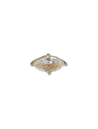 Pre-owned Mejuri Synthetic Sapphire Single Stud Earring In Multicolor