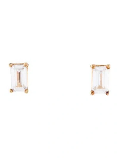 Pre-owned Mejuri Synthetic Sapphire Stud Earrings In Multi