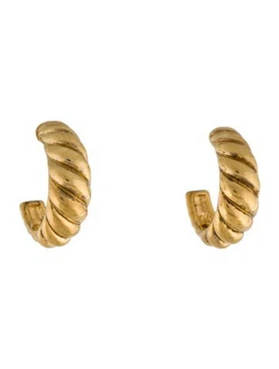 Pre-owned Mejuri Textured Hoop Earrings In Multi