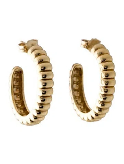 Pre-owned Mejuri Textured Hoop Earrings In Multi