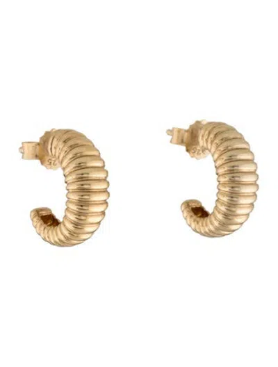 Pre-owned Mejuri Textured Huggie Earrings In Multicolor