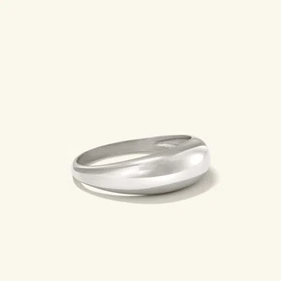 Mejuri Thin Dôme Ring In White
