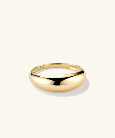 Mejuri Thin Dôme Ring In Yellow