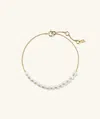 Mejuri Tiny Pearl Bracelet In White
