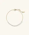 Mejuri Tiny Pearl Bracelet In White