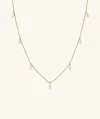 Mejuri Tiny Pearl Station Necklace In White
