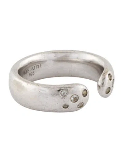 Pre-owned Mejuri Topaz Marshmallow Open Ring In Multi