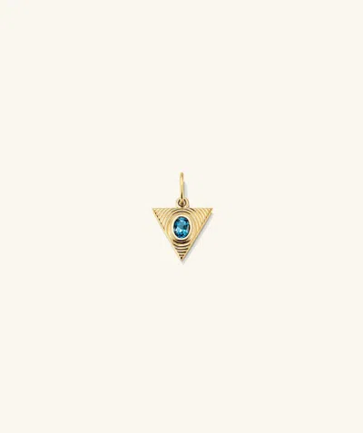 Mejuri Triangle Element Charm In Blue