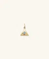 Mejuri Triangle Element Charm In Blue