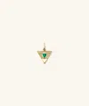 Mejuri Triangle Element Charm In Green