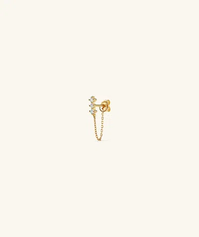 Mejuri Trio Chain Stud In White