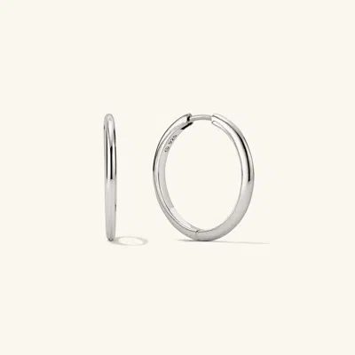 Mejuri Tube Large Hoops Silver