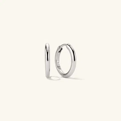 Mejuri Tube Medium Hoops Silver