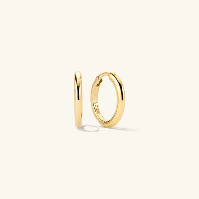 Mejuri Tube Medium Hoops In Vermeil