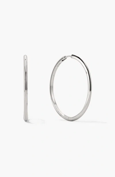 Mejuri Tube Oversized Hoop Earrings In Sterling Silver