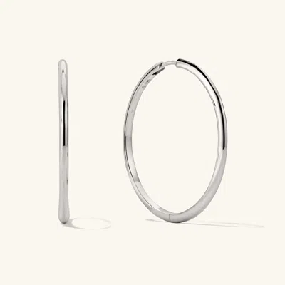 Mejuri Tube Oversized Hoops Silver