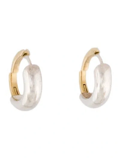 Pre-owned Mejuri Two-tone Hoop Earrings In Multi
