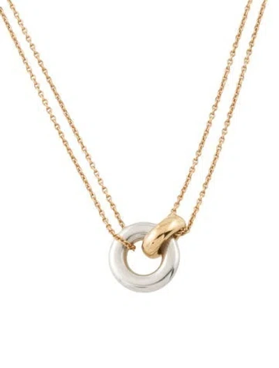 Pre-owned Mejuri Two-tone Linked Necklace, 18" In Multi