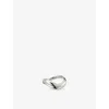 Mejuri White Dome Figure Ring In Pattern