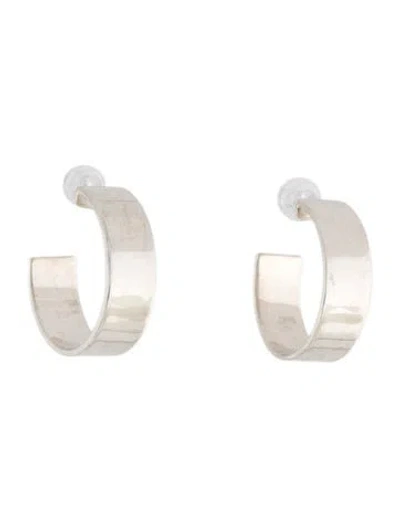 Pre-owned Mejuri Wide Flat Hoop Earrings In Multi