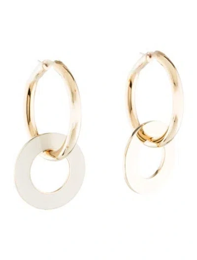 Pre-owned Mejuri X Luar Enamel Convertible Hoop Earrings In Neutral