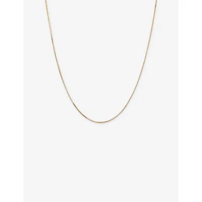 Mejuri Yellow Baby Box Chain 14ct White Gold Necklace