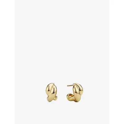 Mejuri Yellow Brioche 18ct Gold Vermeil Hoop Earrings