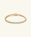 Mejuri Zadie Bezel Lab Grown Sapphire Tennis Bracelet