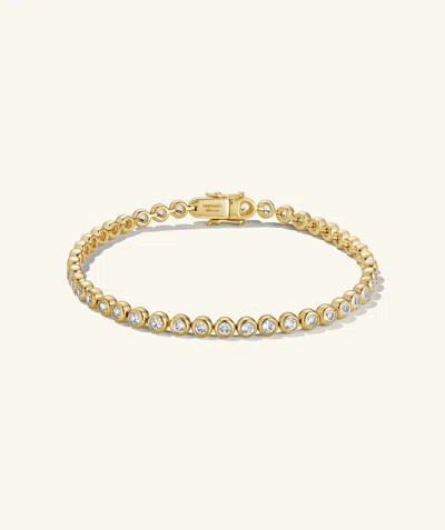 Mejuri Zadie Bezel Lab Grown Sapphire Tennis Bracelet