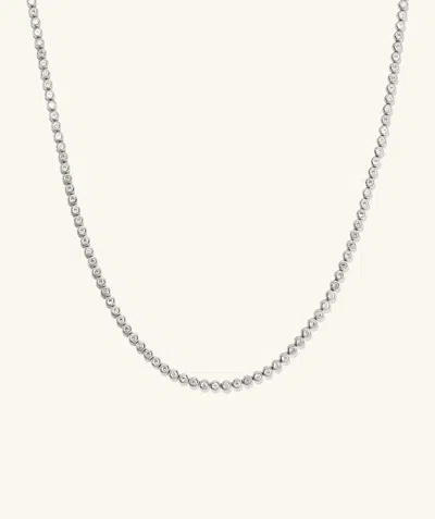 Mejuri Zadie Bezel Lab Grown Sapphire Tennis Necklace