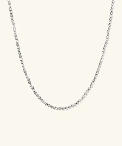 Mejuri Zadie Bezel Lab Grown Sapphire Tennis Necklace