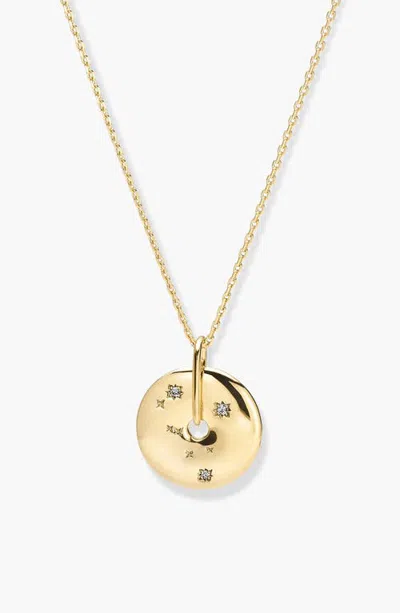 Mejuri Zodiac Pendant Necklace In Gold - Leo